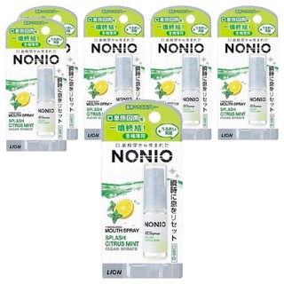 LION 獅王 NONIO 終結口氣淨涼噴劑 澄橘薄荷 5ml, 6瓶