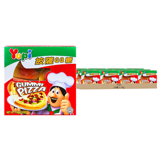 Yupi 披薩QQ糖 口感Q彈 水果風味, 14g, 24盒