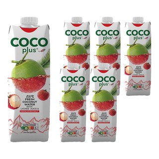 Sagiko Cocoplus 椰子水 荔枝&喜瑪拉雅粉紅鹽味 Set 6瓶, 1L