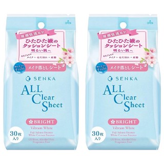 SENKA 專科 台灣公司貨 超微米透亮卸妝棉, 30片, 2包