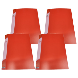 雙德 PP主色板資料簿 SD40A-4 40張, 紅色, 4本