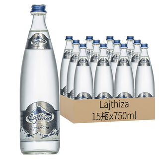 Lajthiza 天然氣泡礦泉水, pH7.7, TDS 66, 低礦物質, 母嬰適用, 阿爾巴尼亞天然礦泉水, 15瓶/箱, 750ml