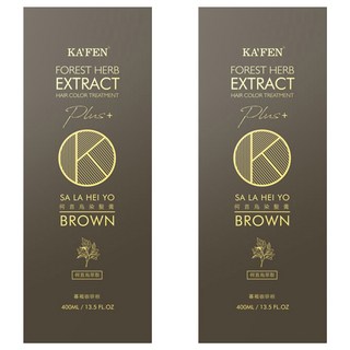 KA'FEN 卡氛 Plus+ 何首烏染髮膏, 染後髮色自然亮澤, 柔順光滑, 富含保濕成分, 滋養髮絲, 安心染髮, 呵護髮質, 暮褐咖啡棕, 2件