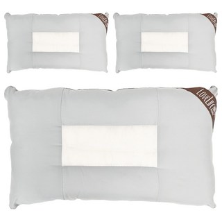 樂芙3D超細微止鼾枕 透氣網布設計 舒適輕柔 人體工學 台灣製造, 45 x 75cm, 3個