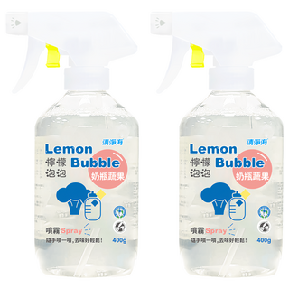 清淨海 檸檬泡泡 奶瓶蔬果清潔噴霧, 400g, 2瓶