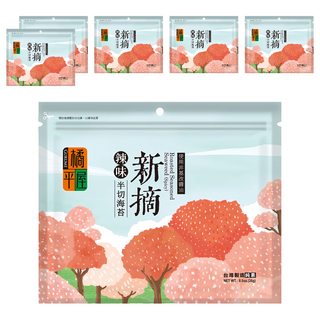 橘平屋 新摘海苔 (辣味) 營養休閒零嘴 獨家調味配方及精緻烘烤, 26g, 6包