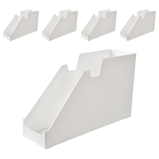 Craftsman In Storage 收納職人 日式簡約多功能包包收納盒/收納架/整理置物架 大斜口款 M, 白色, 5個