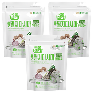 HAEMA 江原道 熬煮高湯塊 鯷魚花菇昆布風味, 3包, 70g