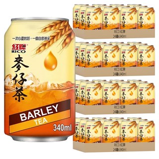 RICO 紅牌 麥仔茶, 340ml, 96罐