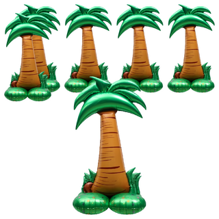 45吋站立椰子樹鋁箔氣球，寬65x高114公分, 椰子樹, 6個