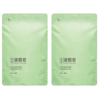 澡享 液態皂沐浴補充包 森林, 2包, 650g