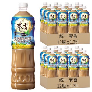統一 麥香 阿薩姆奶茶, 1.25L, 24瓶