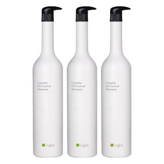 O'right 歐萊德 茶花控油洗髮精 維持頭皮油水平衡 散發自信茶花香氣, 1L, 3瓶