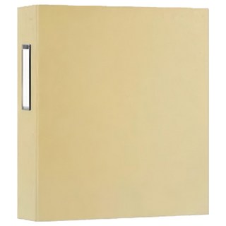 珠友文化 A4 D型檔案夾，3孔，厚36盎司硬紙板，附抽取式背卡, 奶茶, 1本