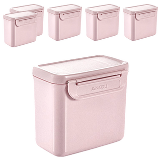 ankou 安扣生活 便攜式奶粉盒 附湯匙刮平片 350ml, 6個, 單件