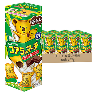 LOTTE 樂天 小熊餅 巧克力風味, 37g, 48盒