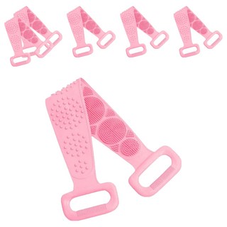 葉子小舖 矽膠洗澡搓背神器, 6個, 1入, 粉色