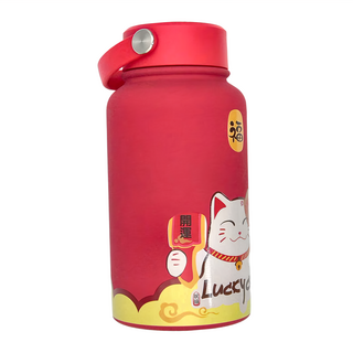 高質感手提式水壺 A款- 650ML 304不鏽鋼 保溫性能 6-12小時, 紅色, 1個