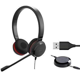Jabra Evolve 30II MS 商務會議耳機麥克風 有線貼耳式設計 清晰通話品質 適用於各種平台, 5399-823-009, Black