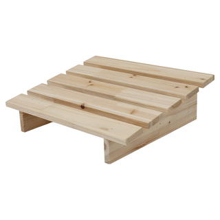 100SU 日本柳杉腳踏板，尺寸35x29x10.5公分，木質, 混合顏色