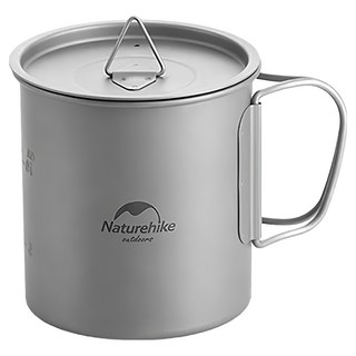 Naturehike 挪客 樂行 20cj鈦杯 450ml nh20cj005, 灰色, 1個