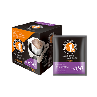 一帖咖啡 NO.850 濾掛咖啡 中烘焙日曬咖啡豆, 12g, 10包, 1盒