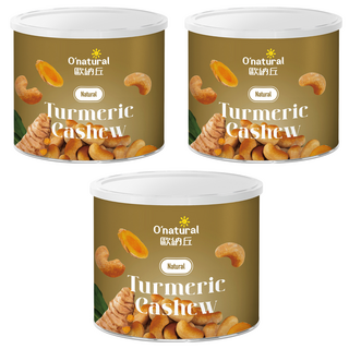 O'natural 歐納丘 薑黃腰果 添加海藻糖 富含膳食纖維, 150g, 3罐