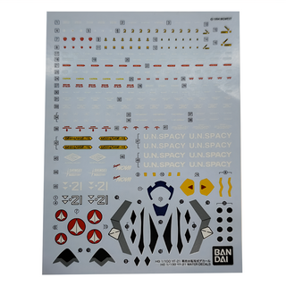 BANDAI 1/100 HG 超時空要塞 MACROSS PLUS YF-21 專用水貼紙, 紅色 + 黑色 + 白色, 1片