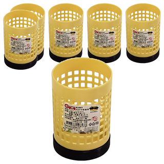 GIMI 吉米 可愛筆筒 7.2 x 7.2 x 10.4cm 顏色隨機 辦公桌面收納, 6個