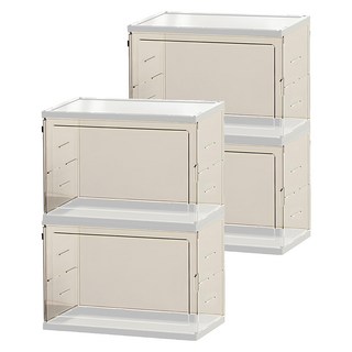 公仔收納展示箱 白色, 大(26.5 x 14 x 22cm), 2個