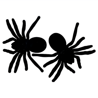 MODACore 摩達客 植絨布蜘蛛擺飾 Set 2入, 黑色, 20cm