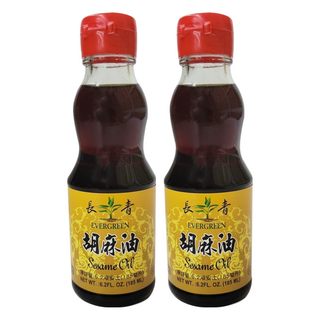 EVERGREEN 長青 胡麻油 台灣製造, 185ml, 2瓶