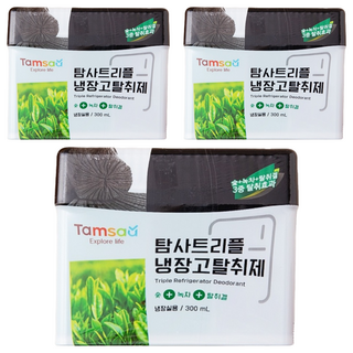 Tamsaa 冰箱用竹炭去味劑, 3個, 300ml