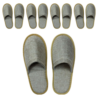 ROYALLIN 蘿林嚴選 亞麻款拖鞋, 500g, 灰色 開口, 5雙