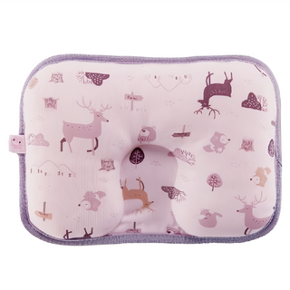 KU.KU Duckbill 酷咕鴨 北極迷境森林護頭枕,粉色,透氣舒適，預防扁頭, 26 x 19 x 6.5cm