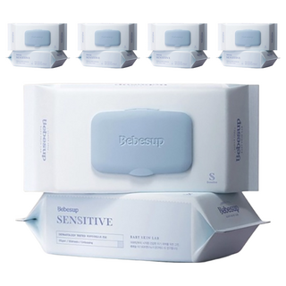 Bebesup 嬰兒柔濕巾 敏感肌適用 韓國濕紙巾 四層壓花布料 5階段Good Water淨化水 3種萃取物 安全全成分 x 10包, 80張