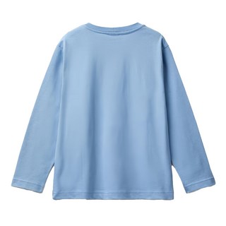 KR SKANGEL 長袖打底衫，撞色拉格蘭 + 天清藍，柔軟親膚，舒適百搭, 1件