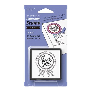 日本MIDORI手繪浸透印章 35401 徽章 黑色 手帳裝飾, 1個