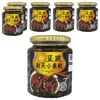 金太子 豆豉朝天小魚乾, 240g, 6罐