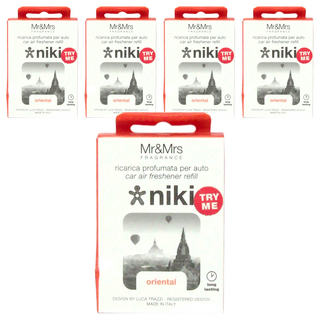 Mr&Mrs FRAGRANCE NIKI ORIENTAL 香氛片補充包,汽車空氣清新劑補充, 持久東方香氛, 5片, 東方香氣