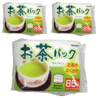 Kyowa 協和紙工 茶包袋 85枚, 底部加寬設計, 3包, 單色