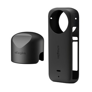 Amagisn Insta360 X3 機身矽膠保護套鏡頭蓋組, X3-SLC-01, 1個
