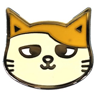 黃阿瑪的後宮生活 軟琺瑯徽章大臉款 金屬材質 2.5x2.5cm, 浣腸款, 1個