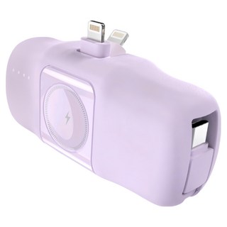 Timo Lightning直插式3合1口袋行動電源, TIMO-03L, 紫色