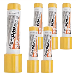 利百代 POP 嘜克筆 907-30-Y 30mm 平方尖 黃色, 6支