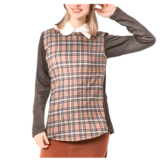 MI MI LEO 顯瘦刷毛保暖機能服2件組, 褐色英格蘭