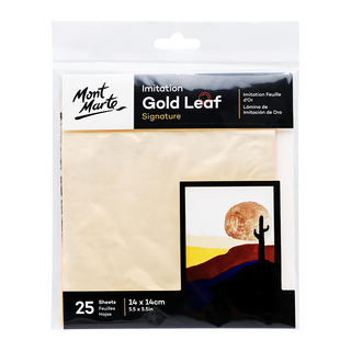 Mont Marte 蒙瑪特 仿金箔紙 Signature 14 x 14cm 25張, 金色, 1包