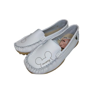 迪士尼 米奇造型休閒豆豆鞋, 可愛童趣, 舒適好穿, 寶寶學步鞋, 白, 255mm