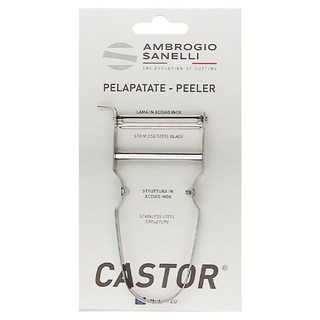 AMBROGIO SANELLI 山里尼 CASTOR 不鏽鋼 馬鈴薯削皮刨刀 11*6公分, 14330000, 1個