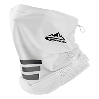 GOLOV.EJOy 冰絲防曬面罩, 防曬冰涼舒適, 戶外騎車/運動健身適用, 白色, 1個